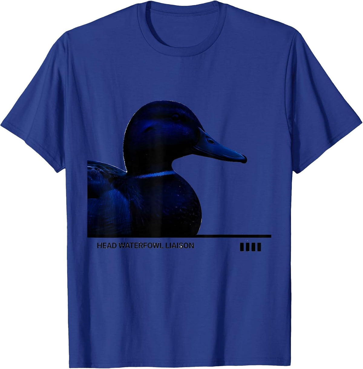 Men's Head Waterfowl Liaison Funny Duck Hunter Hunting Dad Gift T-Shirt - Royal Blue