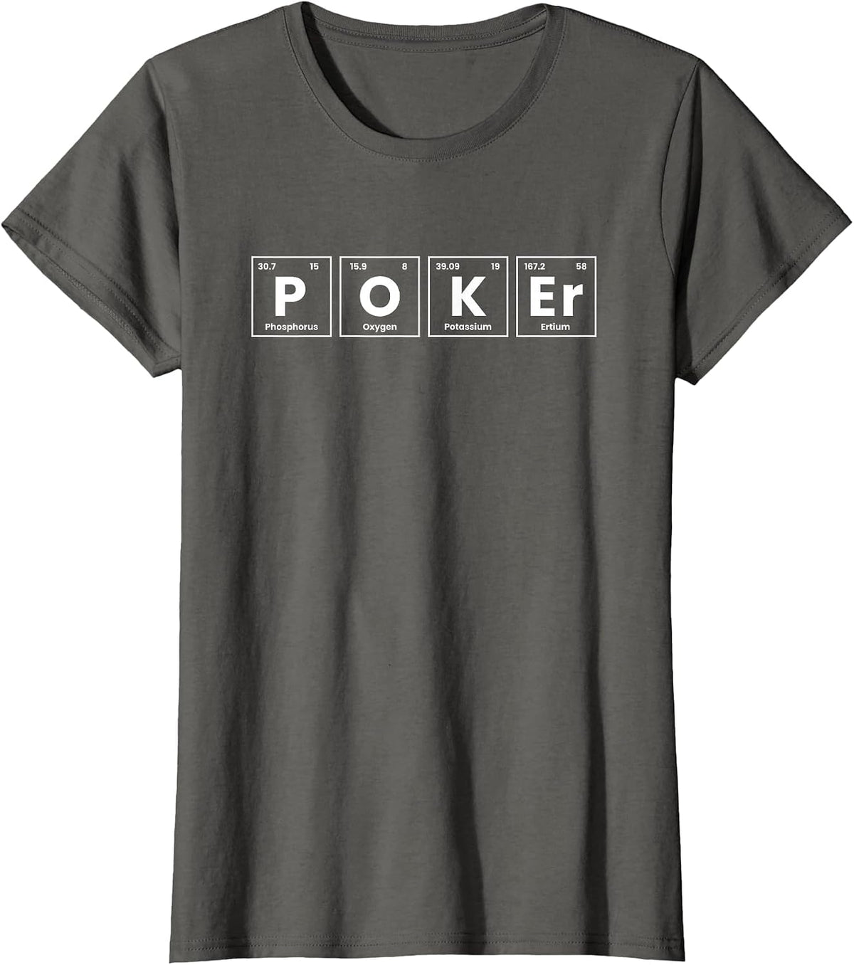 Periodic Table Poker Players T-Shirt - Asphalt Grey