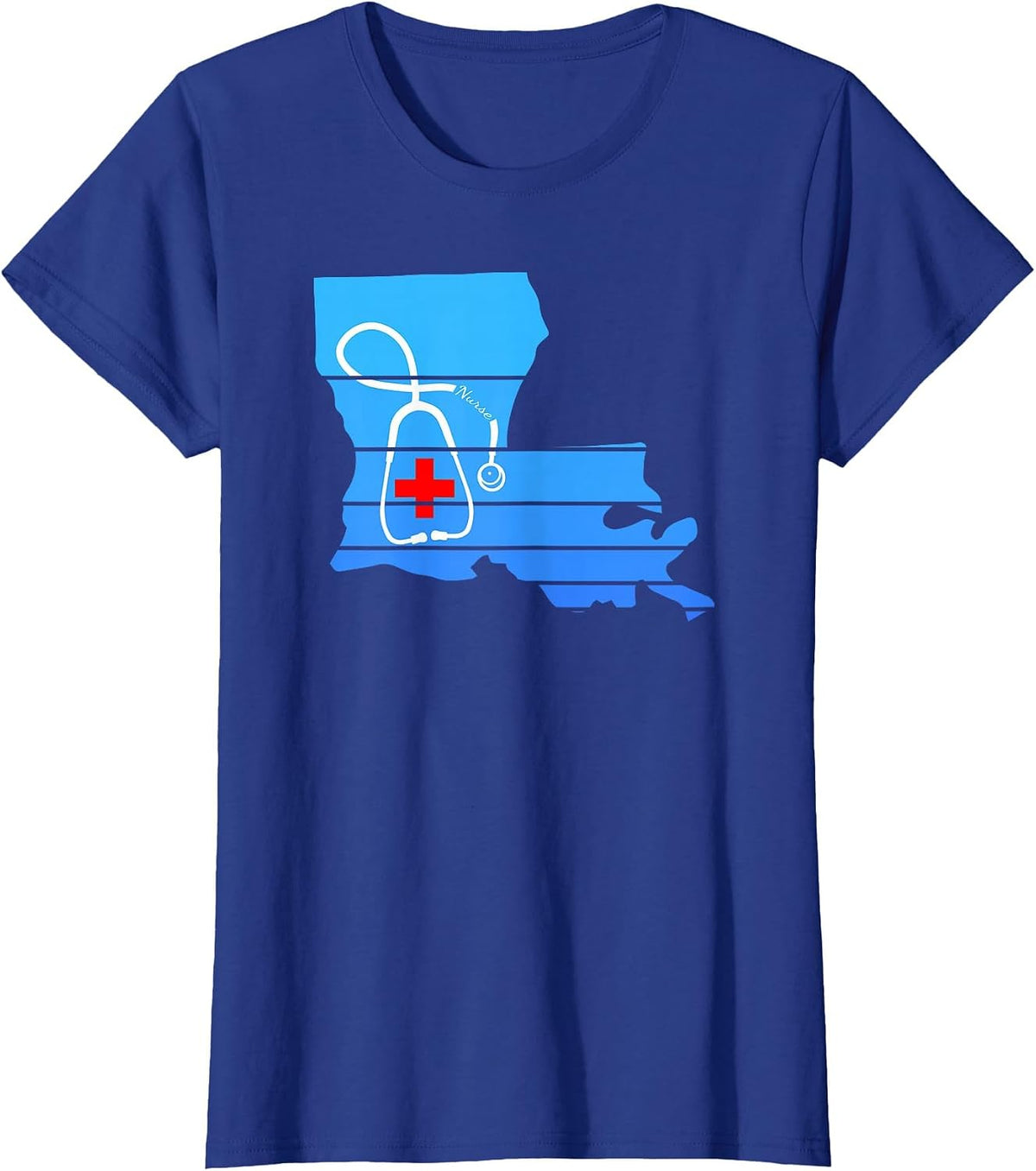 Louisiana Nurse T-Shirt - Royal Blue