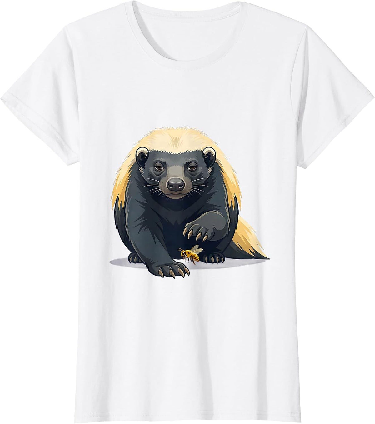 Women's Honey Badger Funny Animal Lover Humor Gift T-Shirt - White