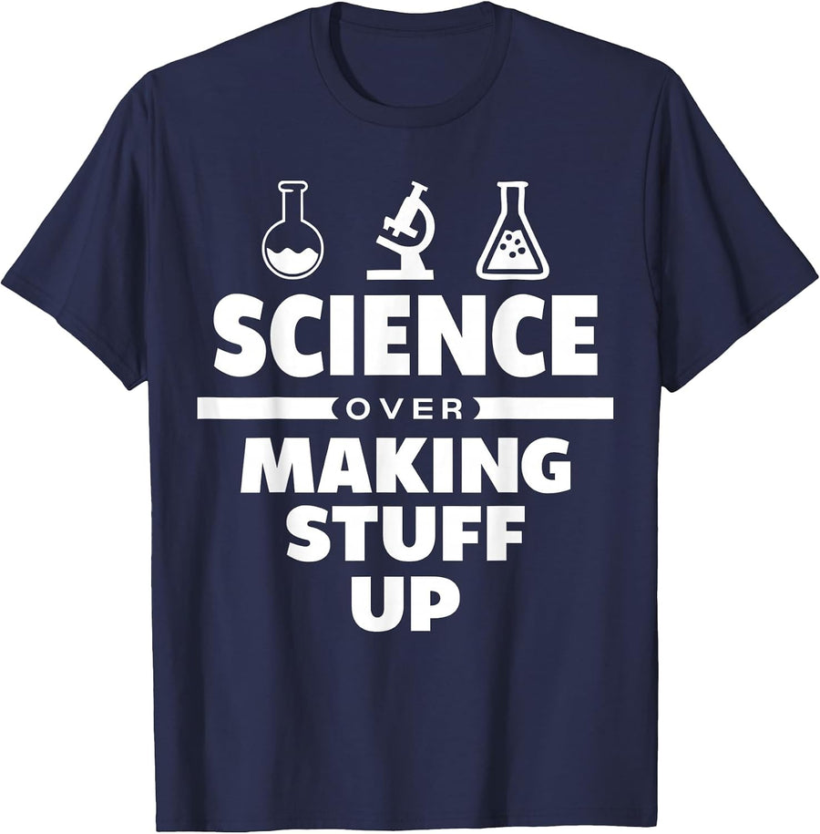 Funny Pro-Science Design | Physics Chemistry T-Shirt - Navy Blue