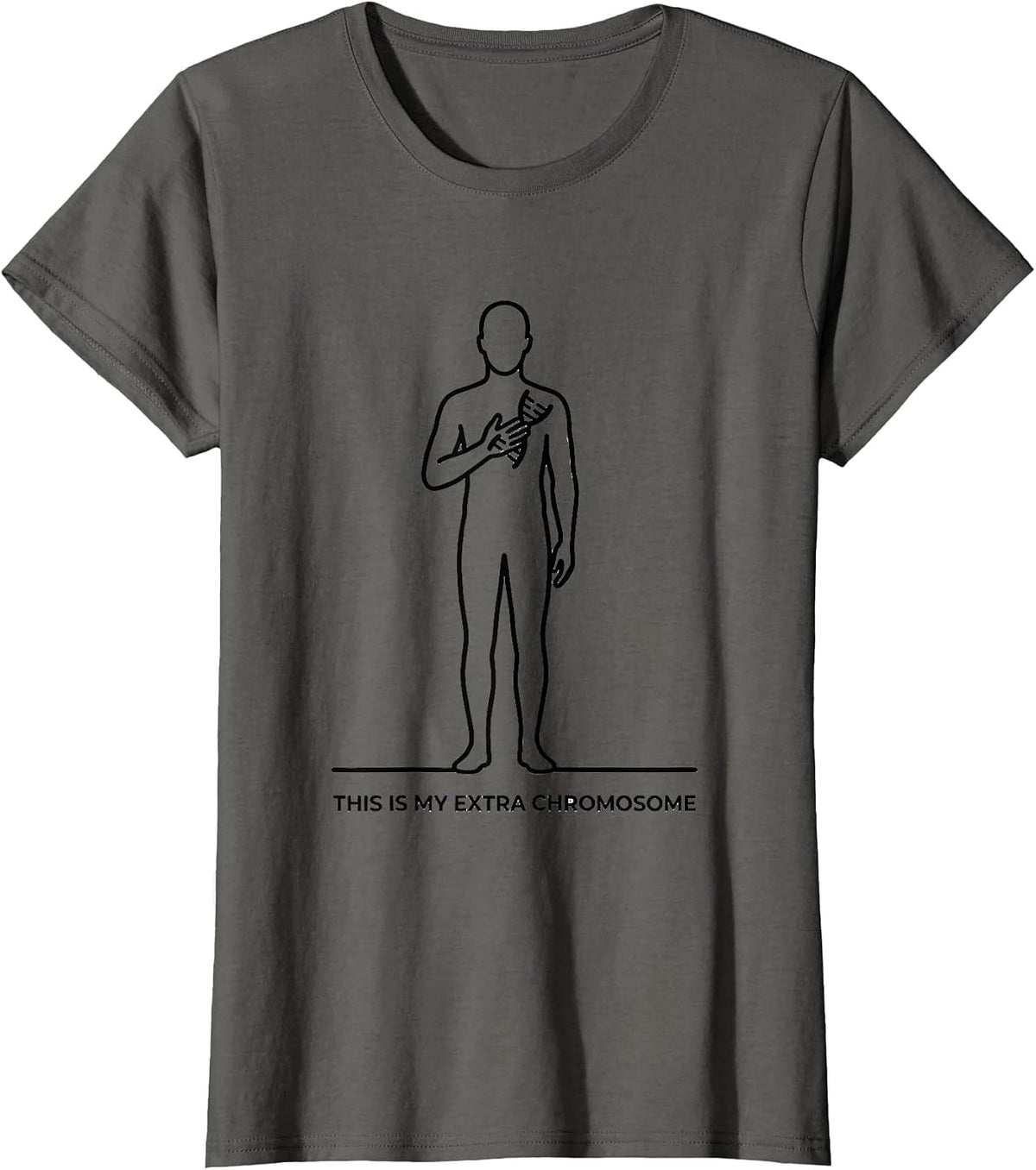 Women's This Is My Extra Chromosome Inspirational Down Syndrome T-Shirt - Asphalt Grey