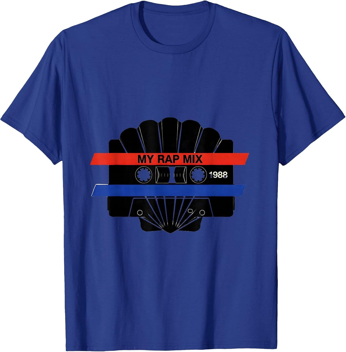 Men's My Rap Mix 1988 Retro Cassette Tape Hip Hop Nostalgia 80s T-Shirt - Royal Blue