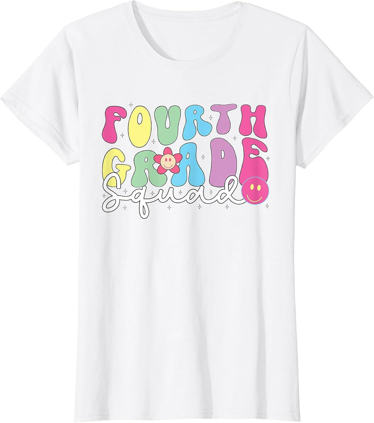 4th Grade Squad Fourth Teacher Student Team Back to School T-Shirt - White