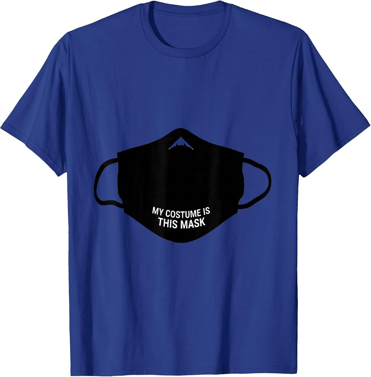 My Costume Is This Mask Spooky Halloween Underscrub Nurse T-Shirt - Royal Blue