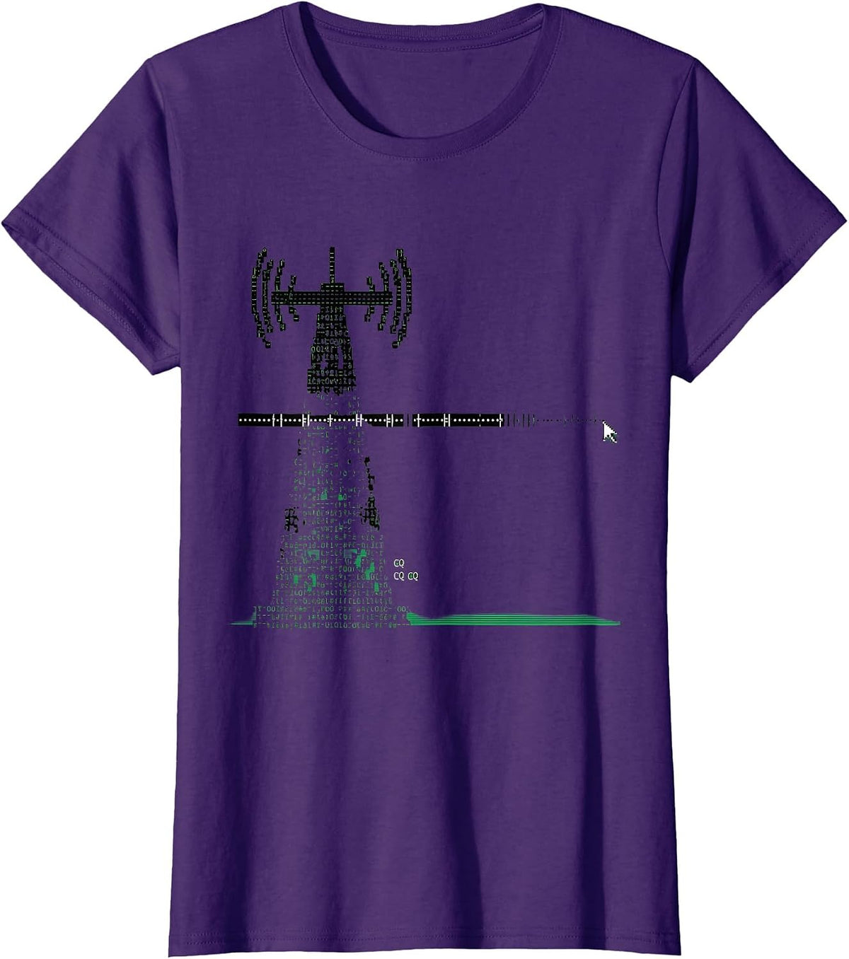 Women's CQ CQ CQ Funny Ham Radio Operator Enthusiast Humor T-Shirt - Purple