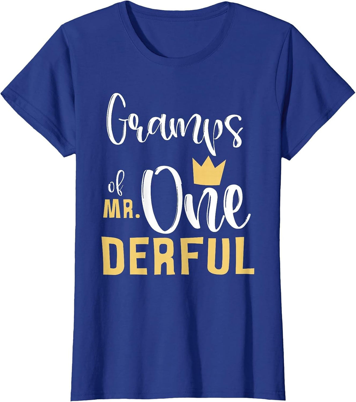 Gramps of Mr Onederful 1st Birthday First One-Derful Grandpa T-Shirt - Royal Blue