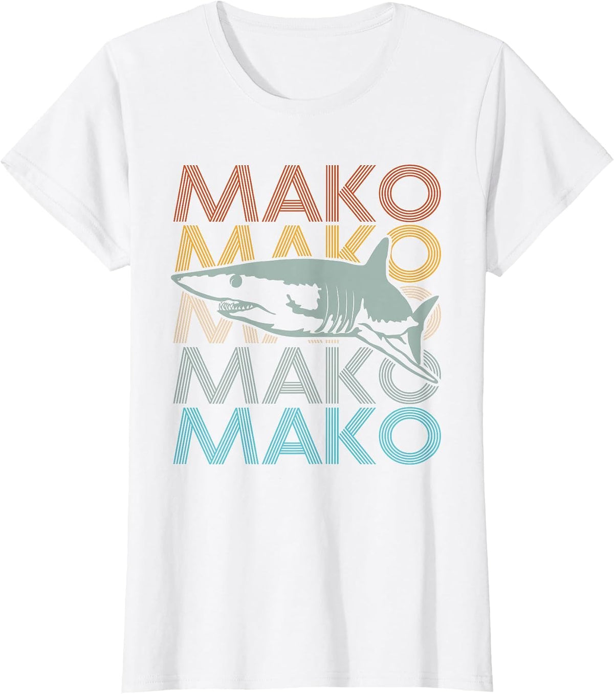 MAKO Design for a Mako Shark Diver T-Shirt - White