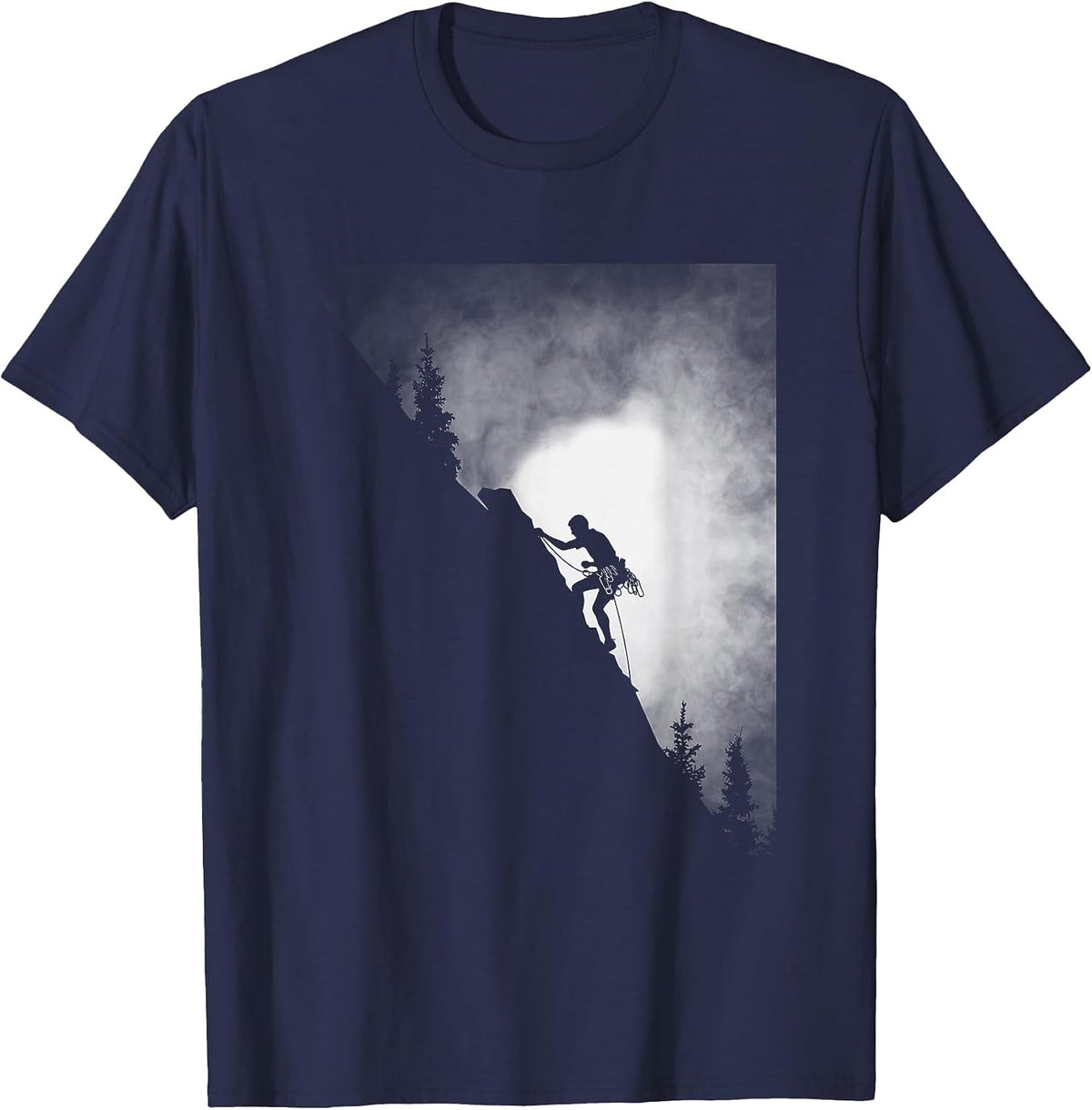 Rock Climbing T-Shirt - Navy Blue