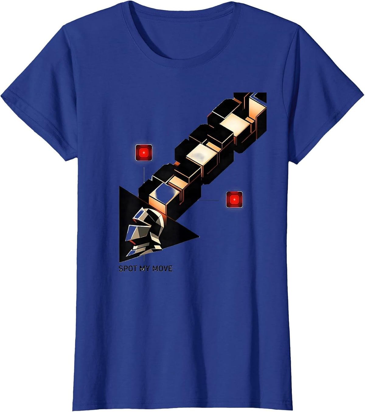 Women's Spot My Move Funny Chess Player Gift Chess Lover Humor T-Shirt - Royal Blue