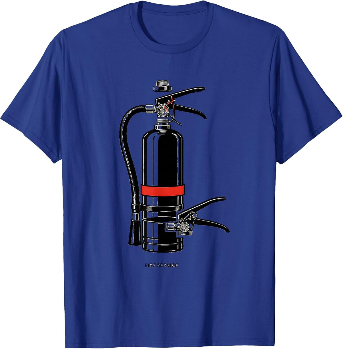 Fire Service Exploded View Technical Firefighter Humor Gift T-Shirt - Royal Blue