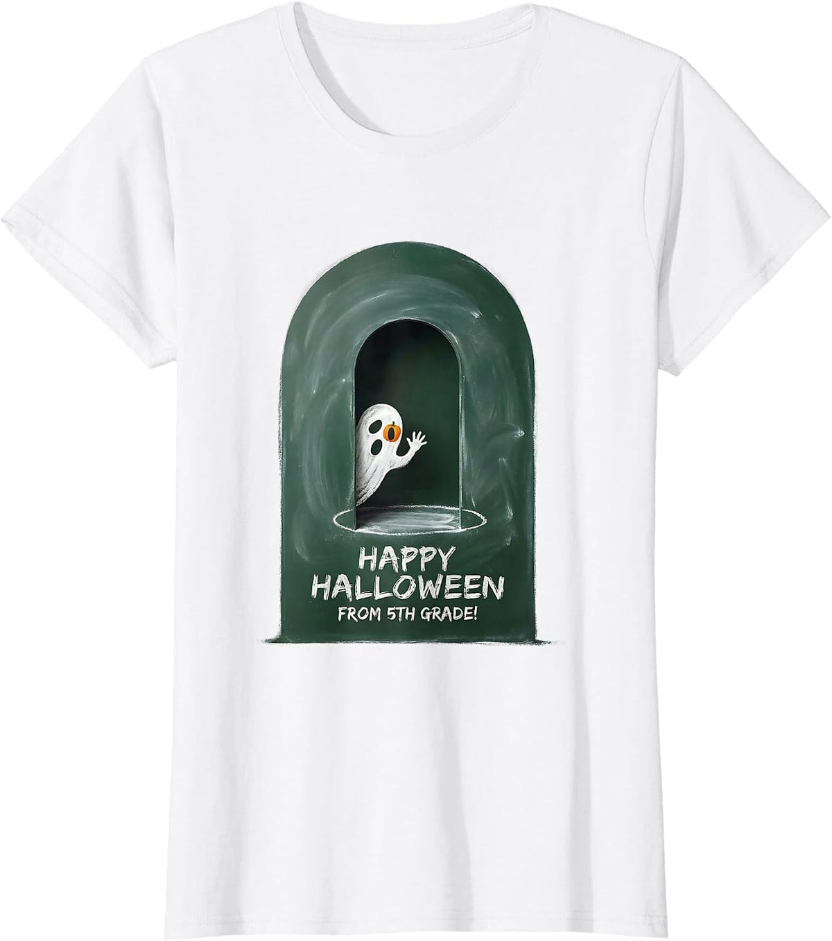 Happy Halloween From 5th Grade! Cute School Teacher T-Shirt - White