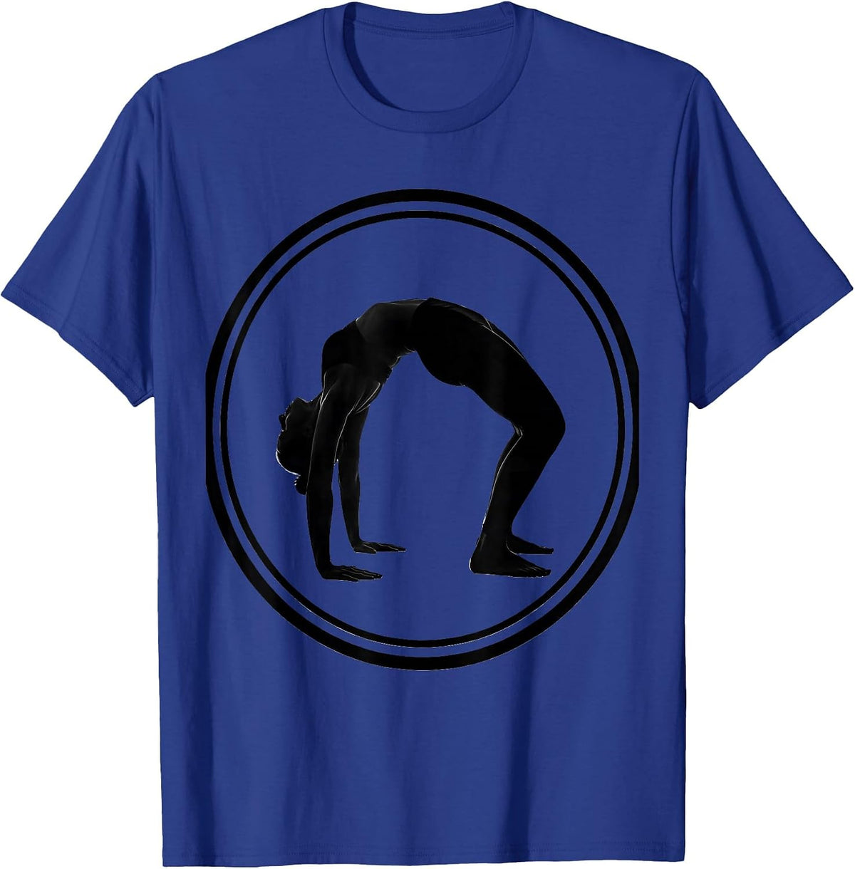 Men's Pilates Bridge Pose Graphic Design T-Shirt - Royal Blue