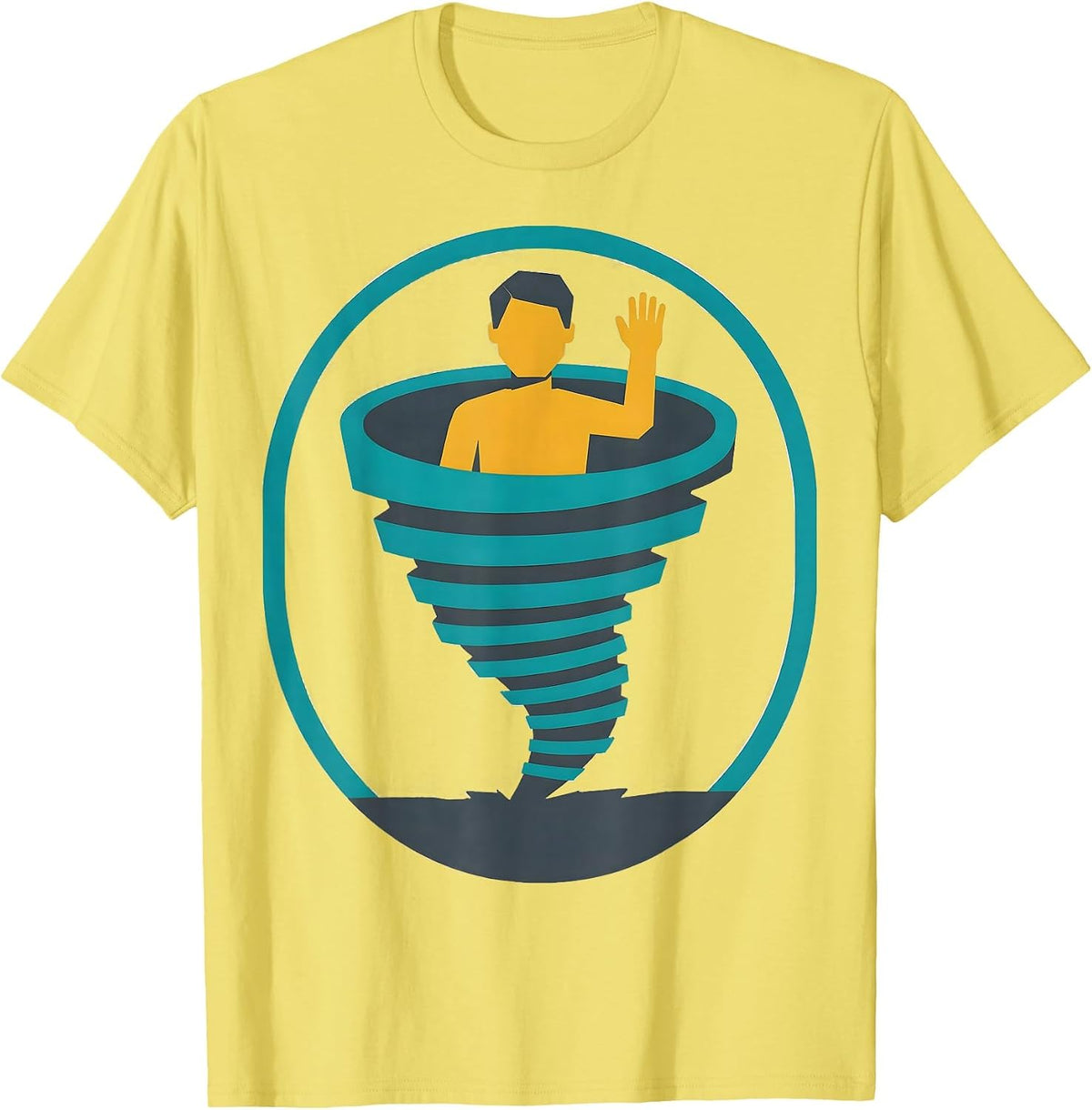 Men's Calm Tornado Chaser Meteorology Enthusiast Pride T-Shirt - Lemon Yellow