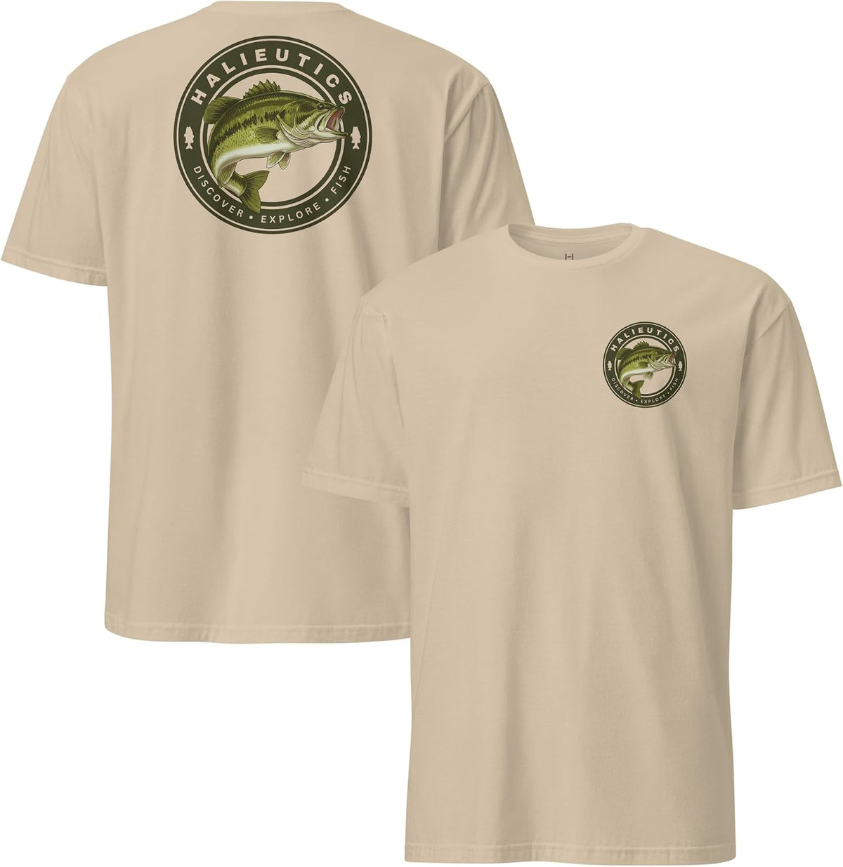 Graphic Fishing T-Shirt for Men & Women Mahi, Sailfish, Largemouth Bass, Brown Trout, Hogfish, Peacock Bass - Largemouth Bass