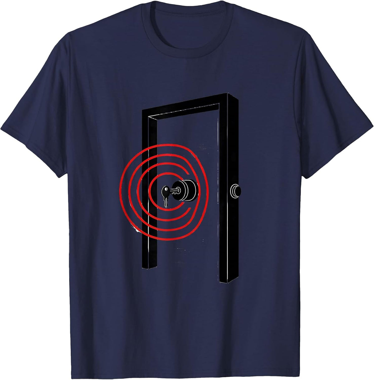 Geometric Open House Door Realtor Humor Real Estate Agent T-Shirt - Navy Blue