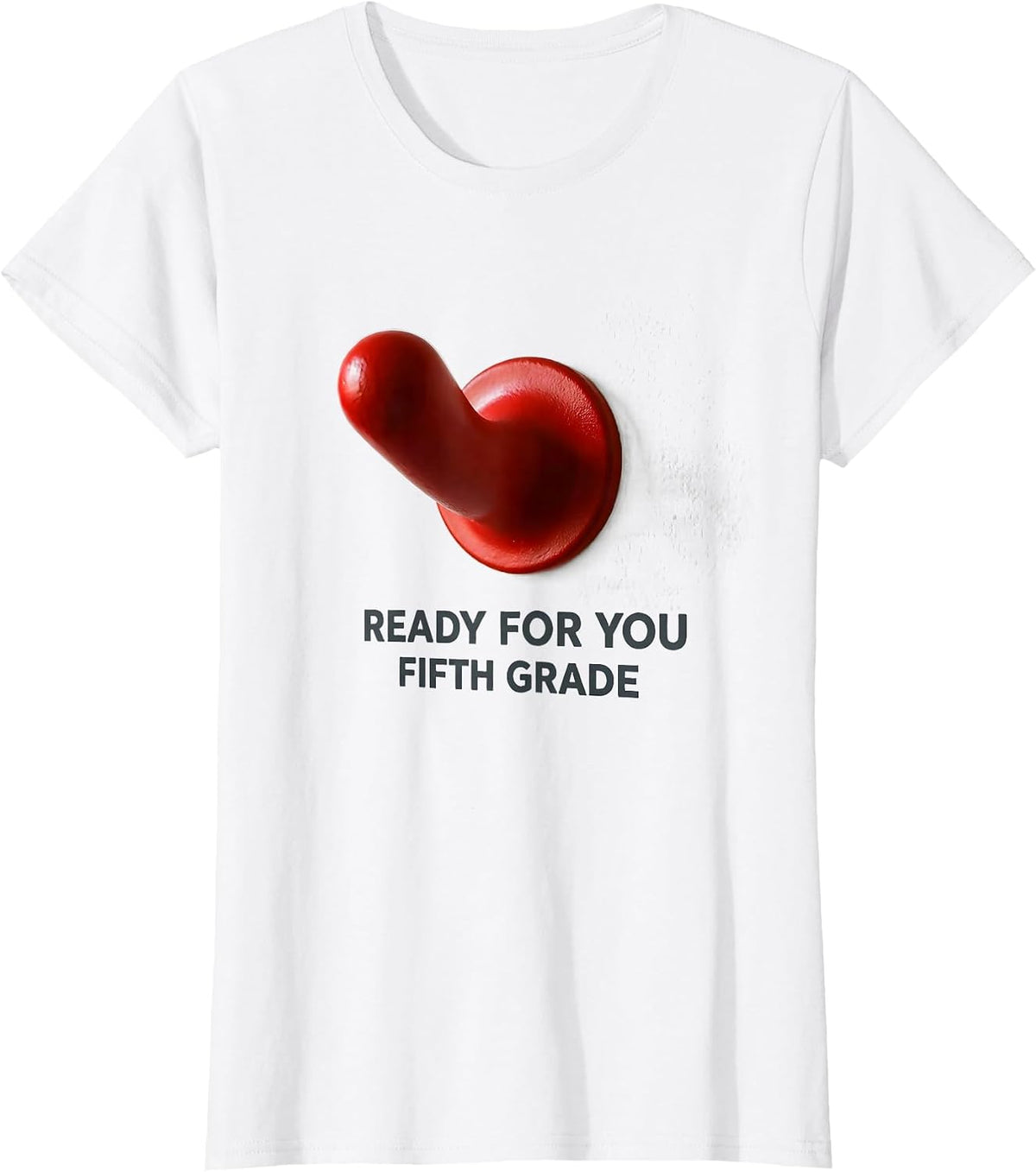 Ready For You Fifth Grade Minimalist Teacher Student Back T-Shirt - White