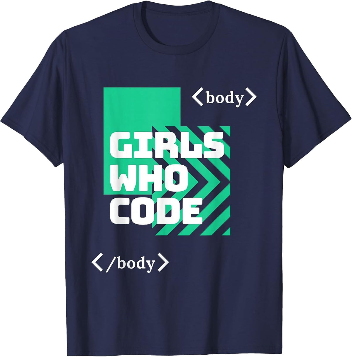 Girls who Code T-Shirt - Navy Blue