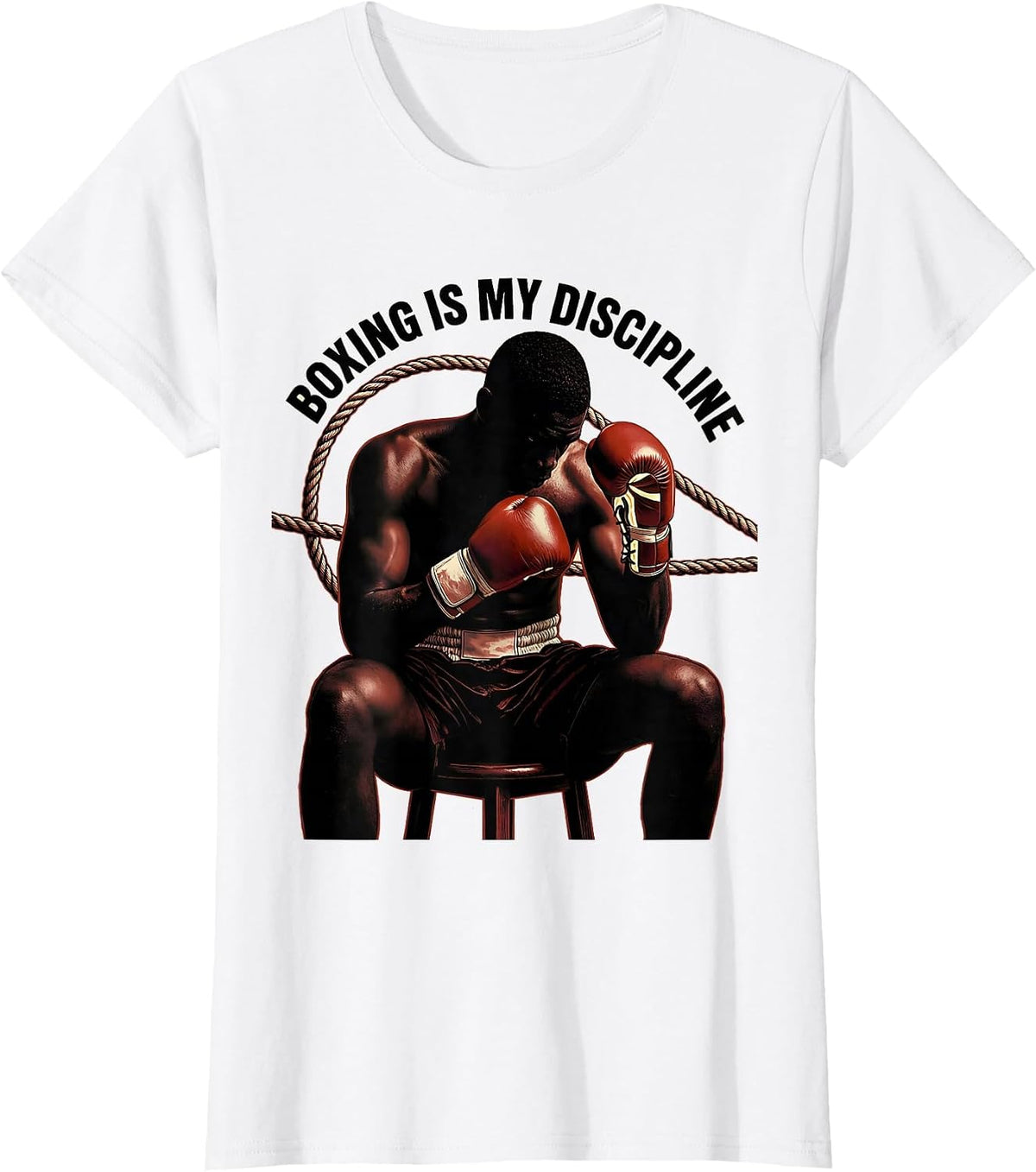 Boxing Is My Discipline Gritty Boxer Pride Gift T-Shirt - White