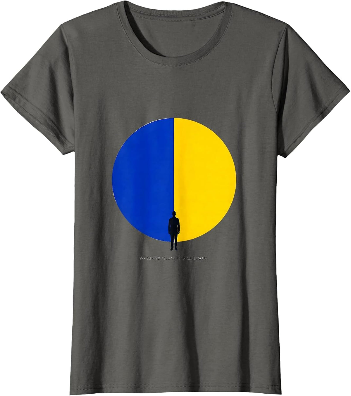 Women's We Stand Equal This October Down Syndrome Awareness Support T-Shirt - Asphalt Grey