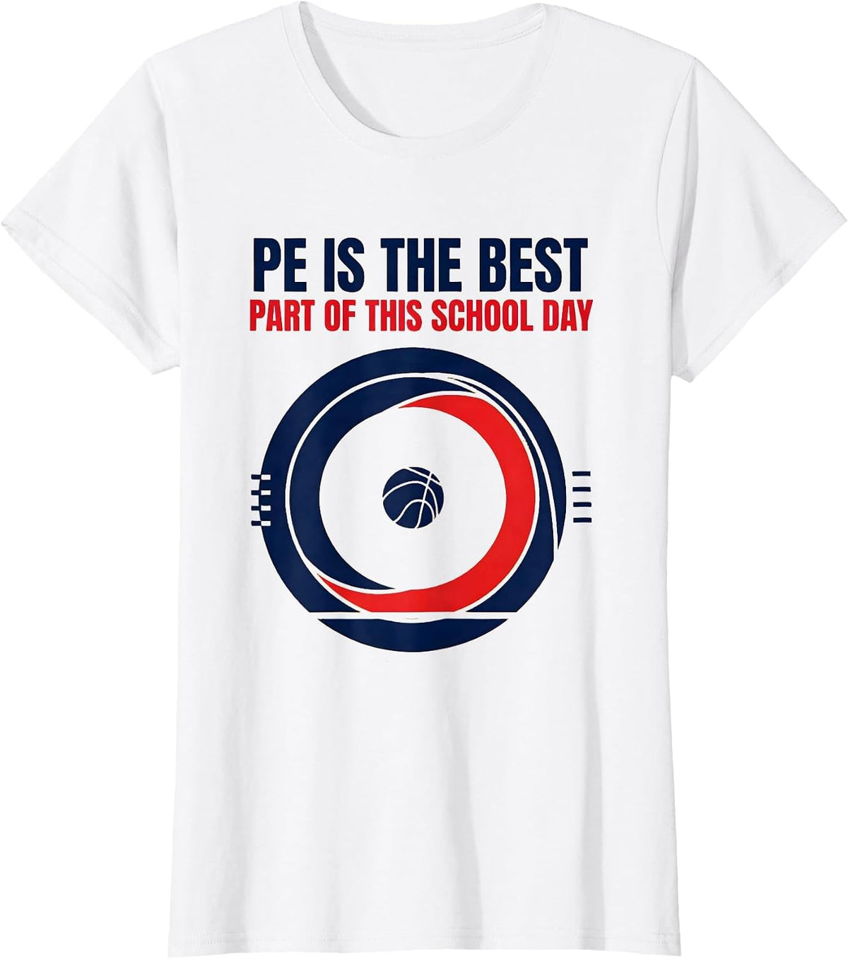 Women's PE Is The Best Part Of This School Day Geometric PE Teacher T-Shirt - White