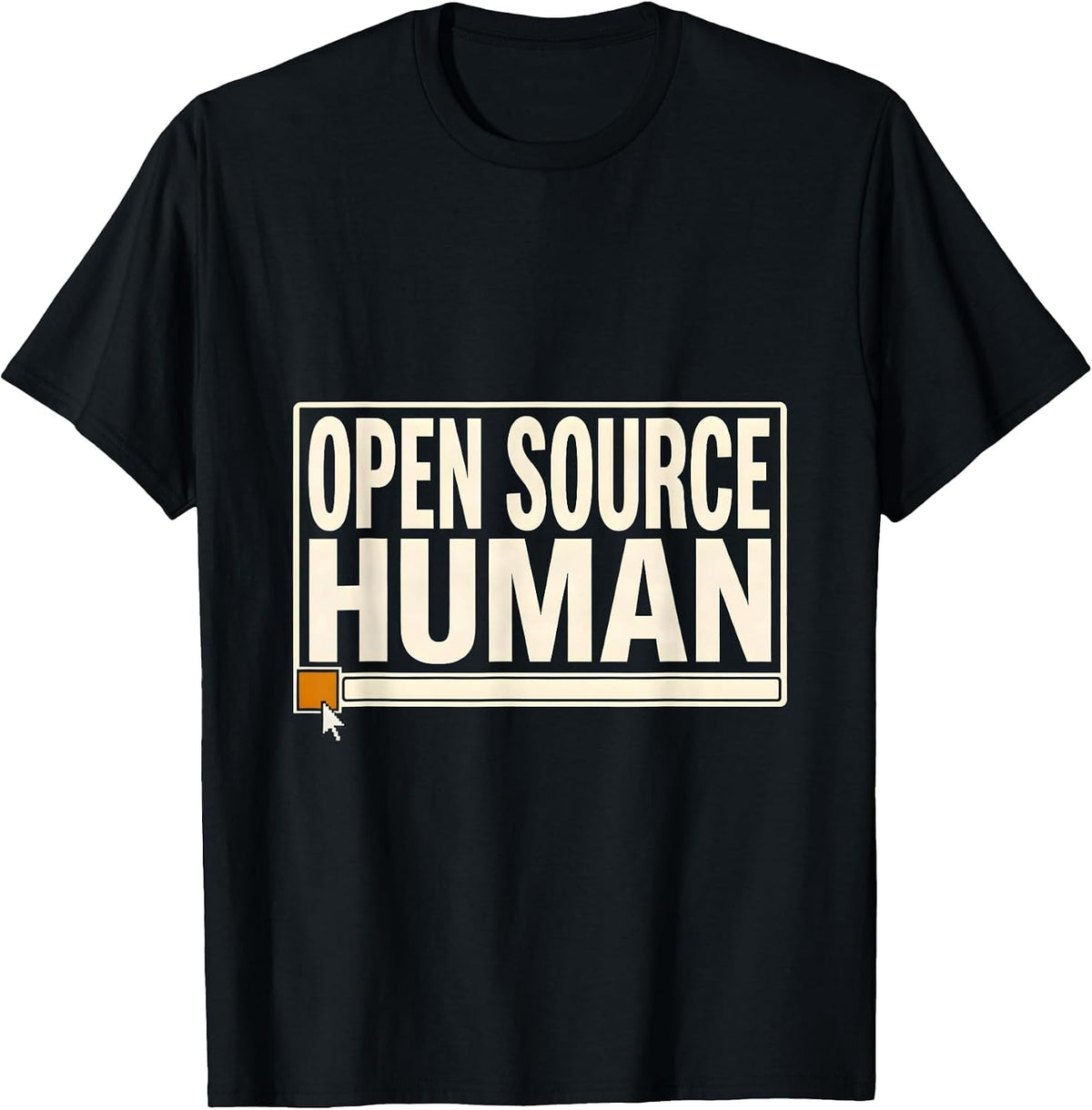 Men's Open Source Human Nerd Linux User Programmer Geek Gift T-Shirt - Black