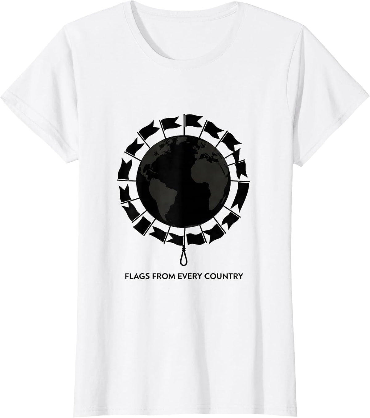 Flags From Every Country World Flags Global Unity Geography T-Shirt - White