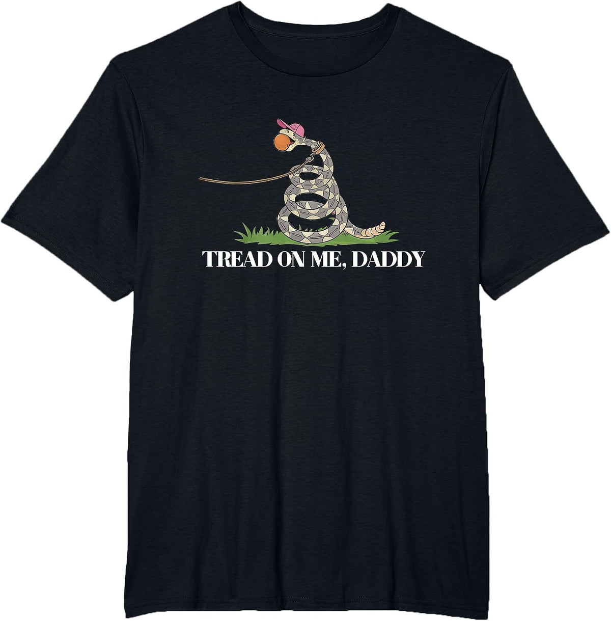 Tread On Me Daddy Funny Snakes T-Shirt - Black