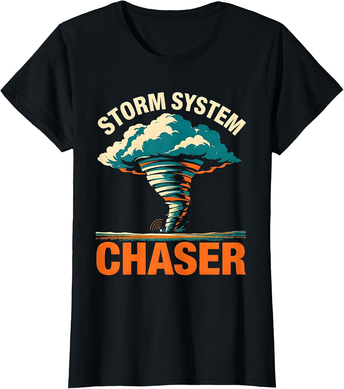 Women's Storm System Chaser Meteorology Enthusiast Weather Hobbyist T-Shirt - Black