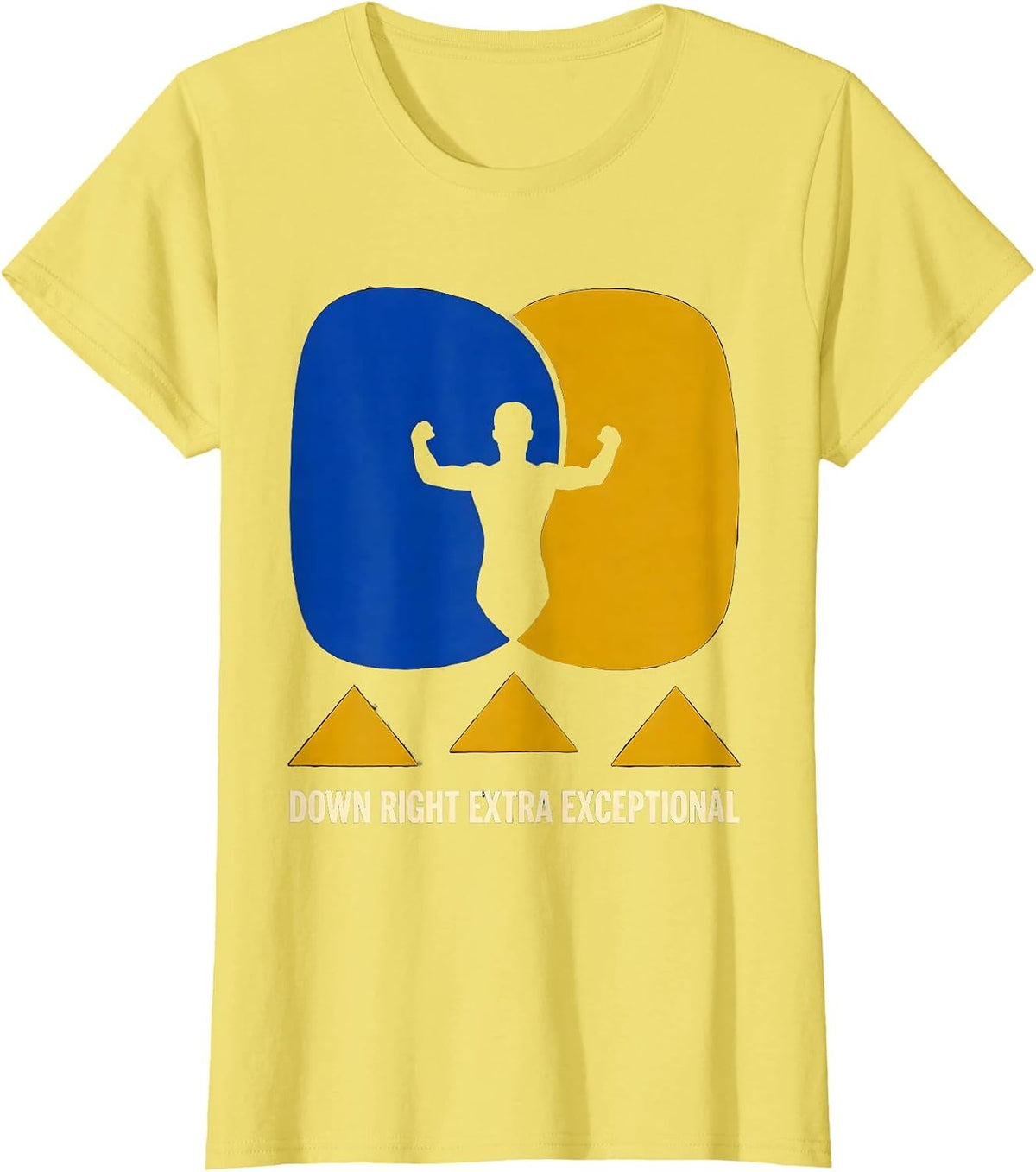 Down Right Extra Exceptional Heartfelt Down Syndrome T-Shirt - Lemon Yellow