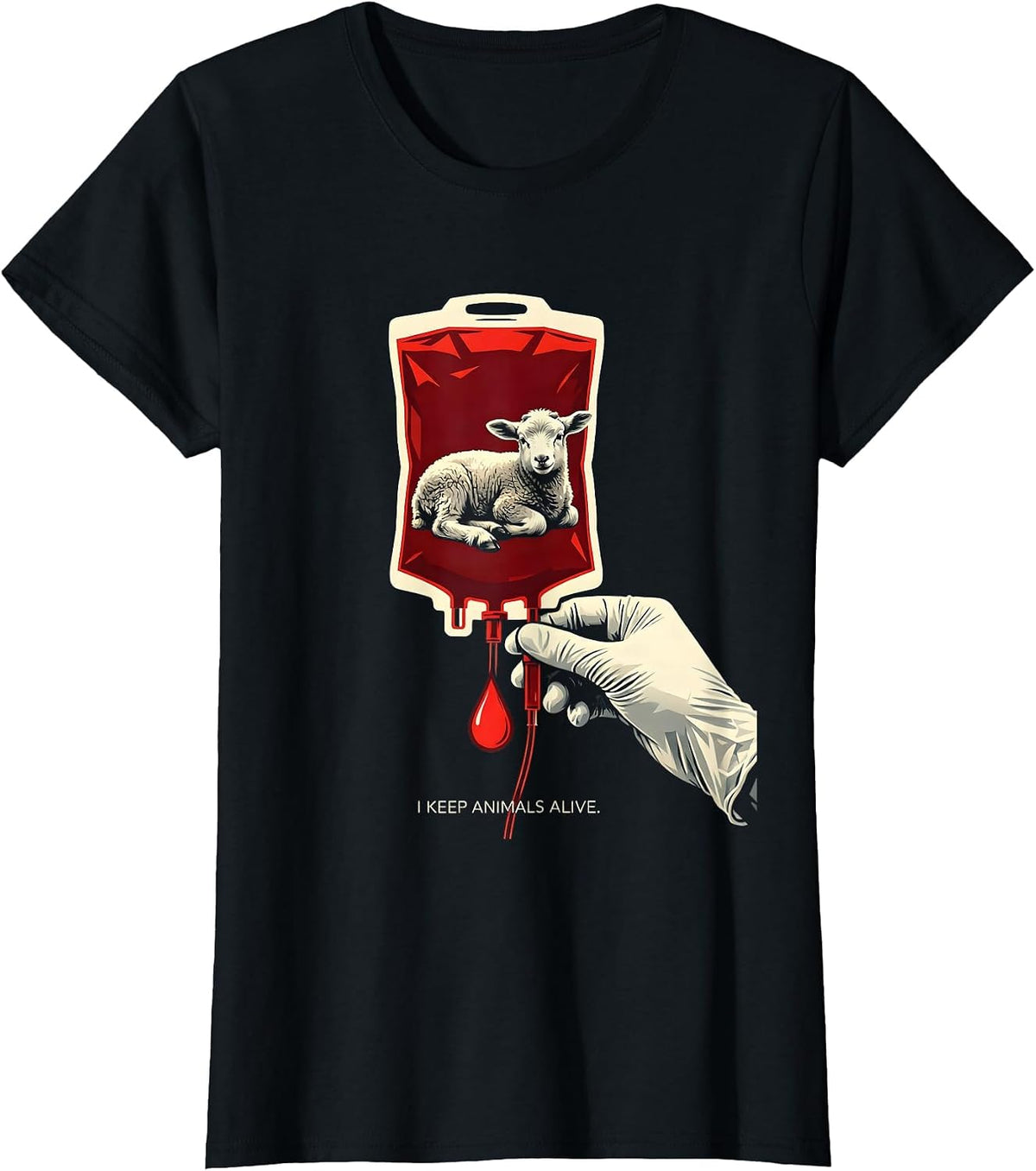 I Keep Animals Alive Funny Vet Tech Veterinary Medicine Gift T-Shirt - Black