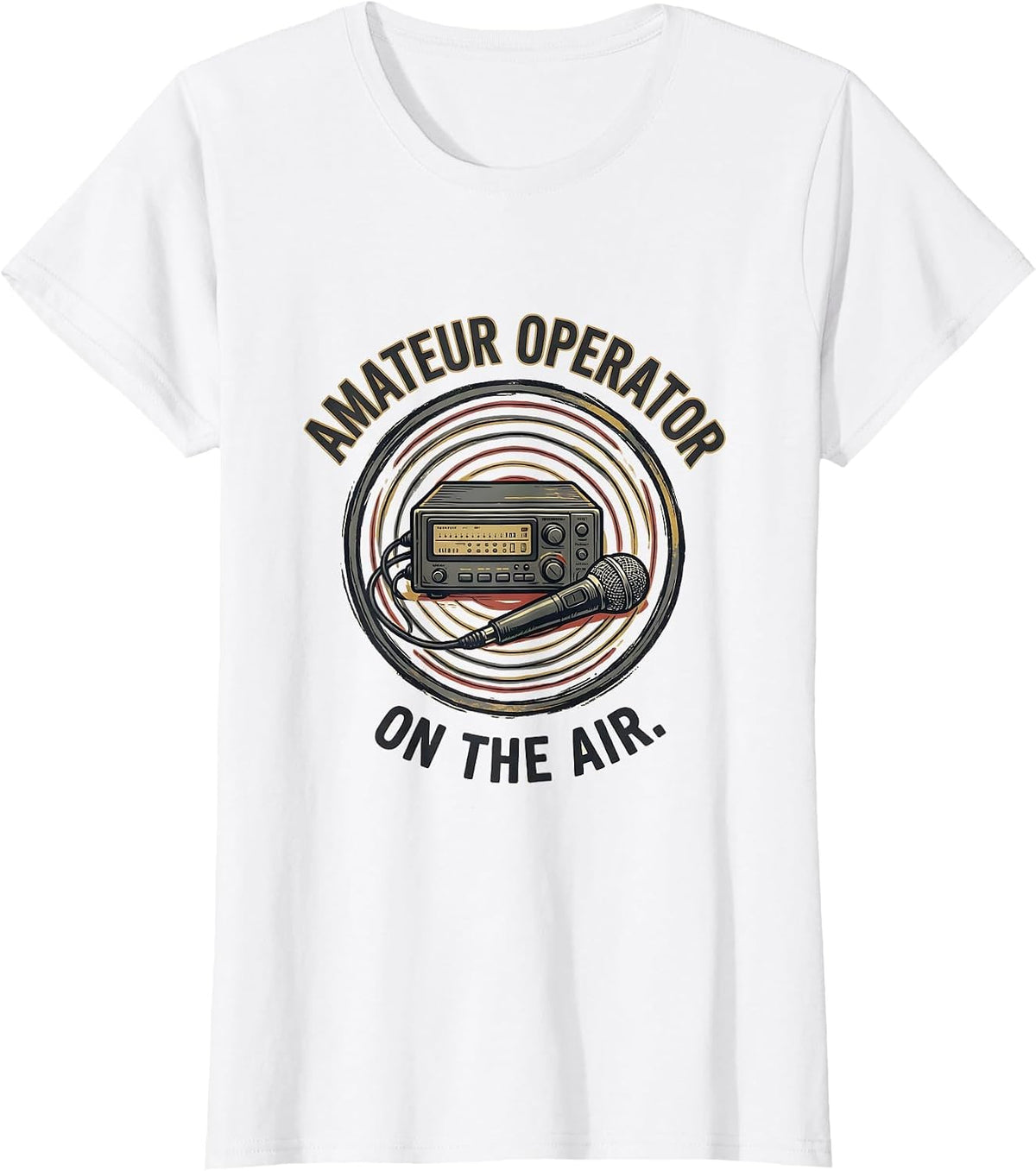 Women's Amateur Operator On The Air Funny Ham Radio Hobbyist Pride T-Shirt - White