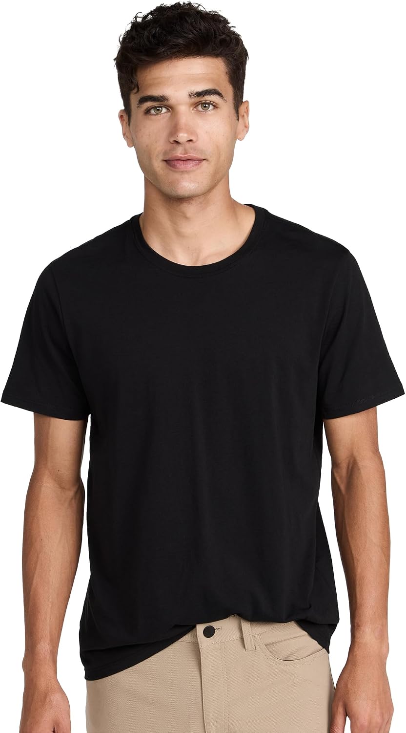 Anthony Thomas Melillo ATM Men's Classic Jersey Crew Neck Tee - Black