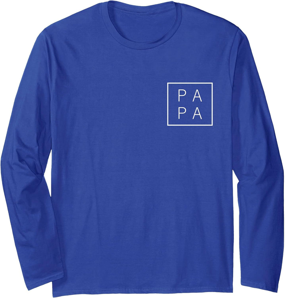 Pa Pa Cool Funny Fathers Day Design for Men Dad Papa Long Sleeve T-Shirt - Adult Unisex Royal Blue