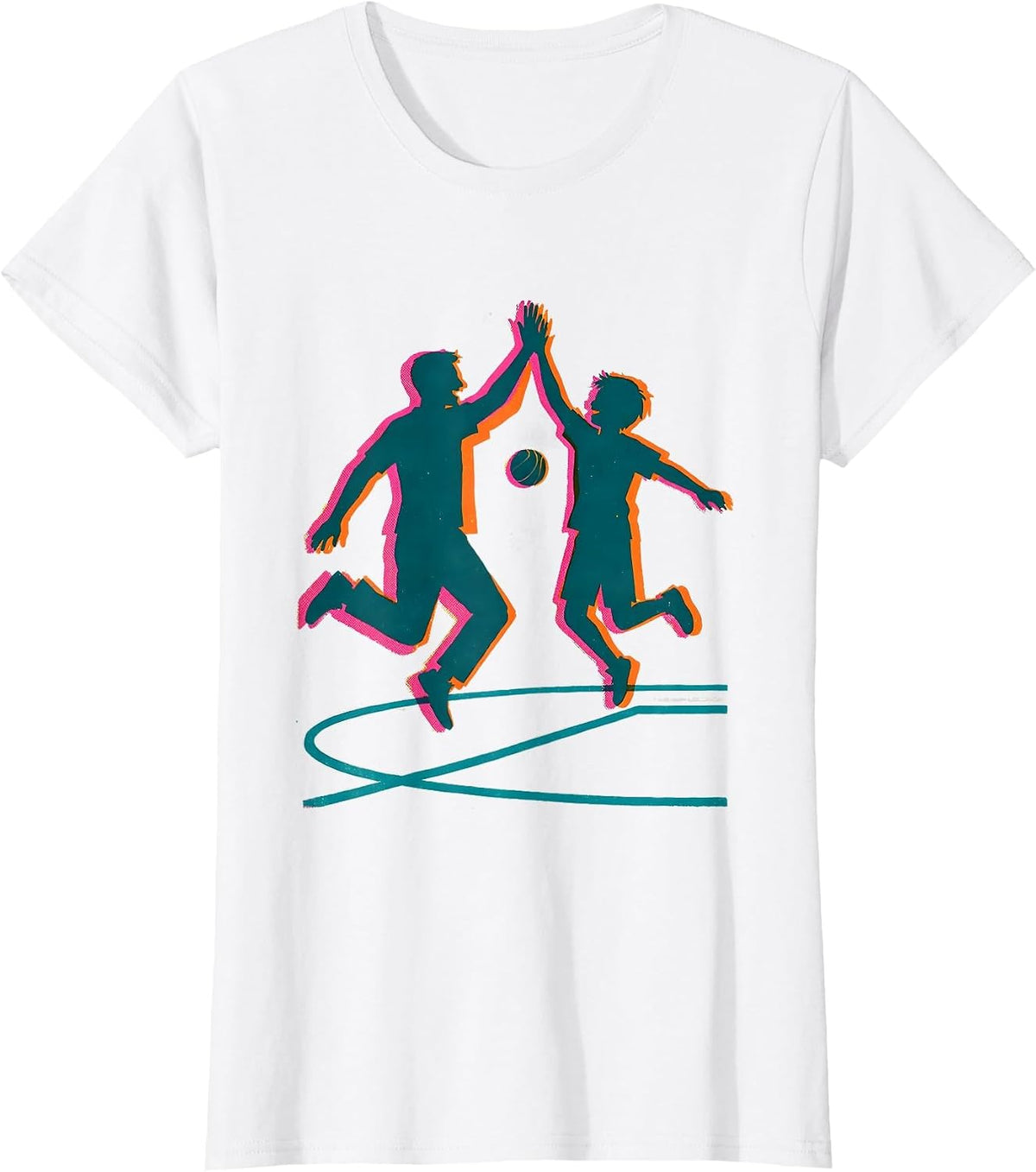 Women's PE Teacher High-Five Back To School Gym Humor T-Shirt - White
