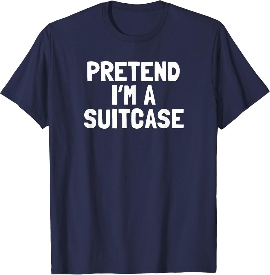 Pretend I'm A Suitcase Halloween Costume T-Shirt - Navy Blue