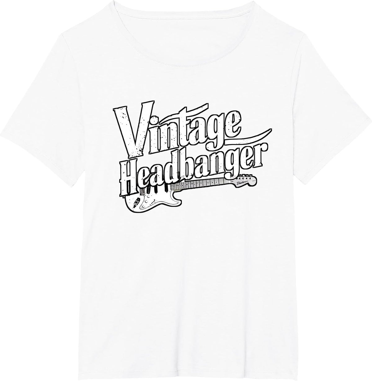 Vintage Headbanger 80's Heavy Metal Music Lovers Funny T-Shirt - White