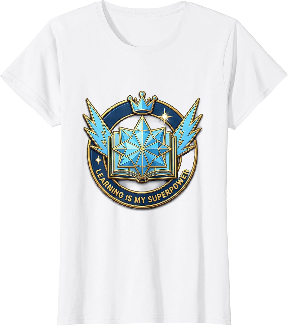 Learning Is My Superpower Back to School Design T-Shirt - White