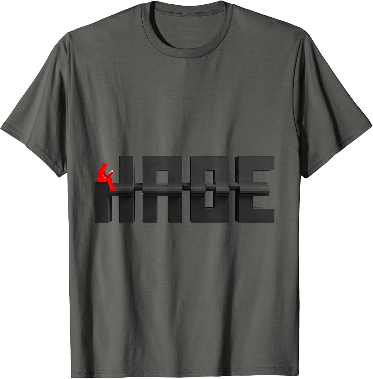 Men's Exploded Literacy Teacher Reading Specialist Awareness T-Shirt - Asphalt Grey