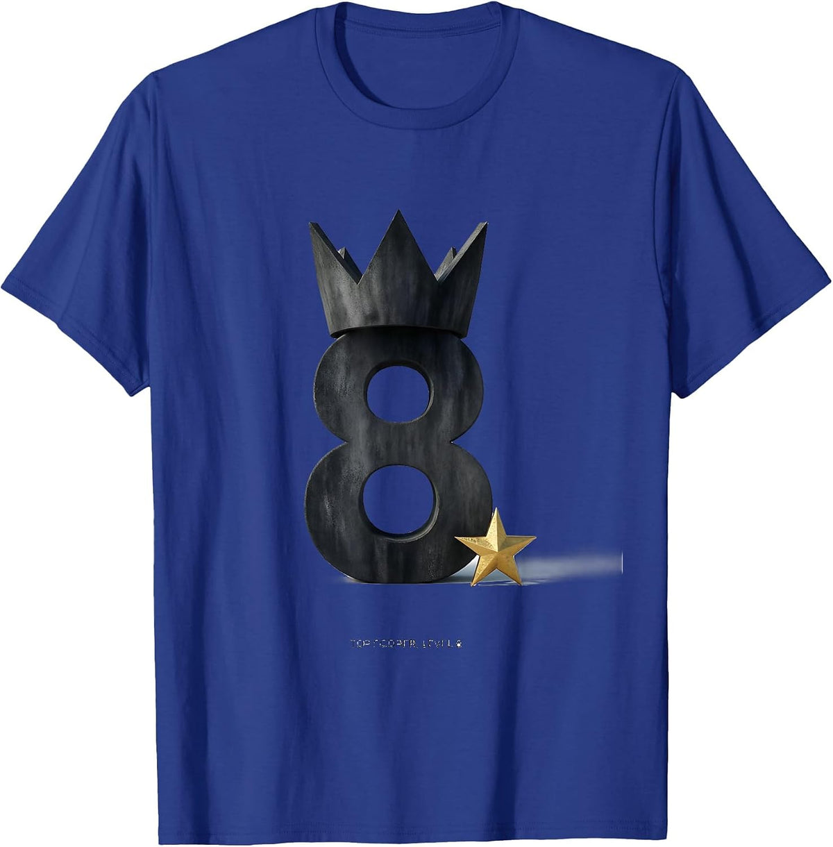 Men's Top Scorer Level 8 Minimalist Gaming Birthday Milestone T-Shirt - Royal Blue