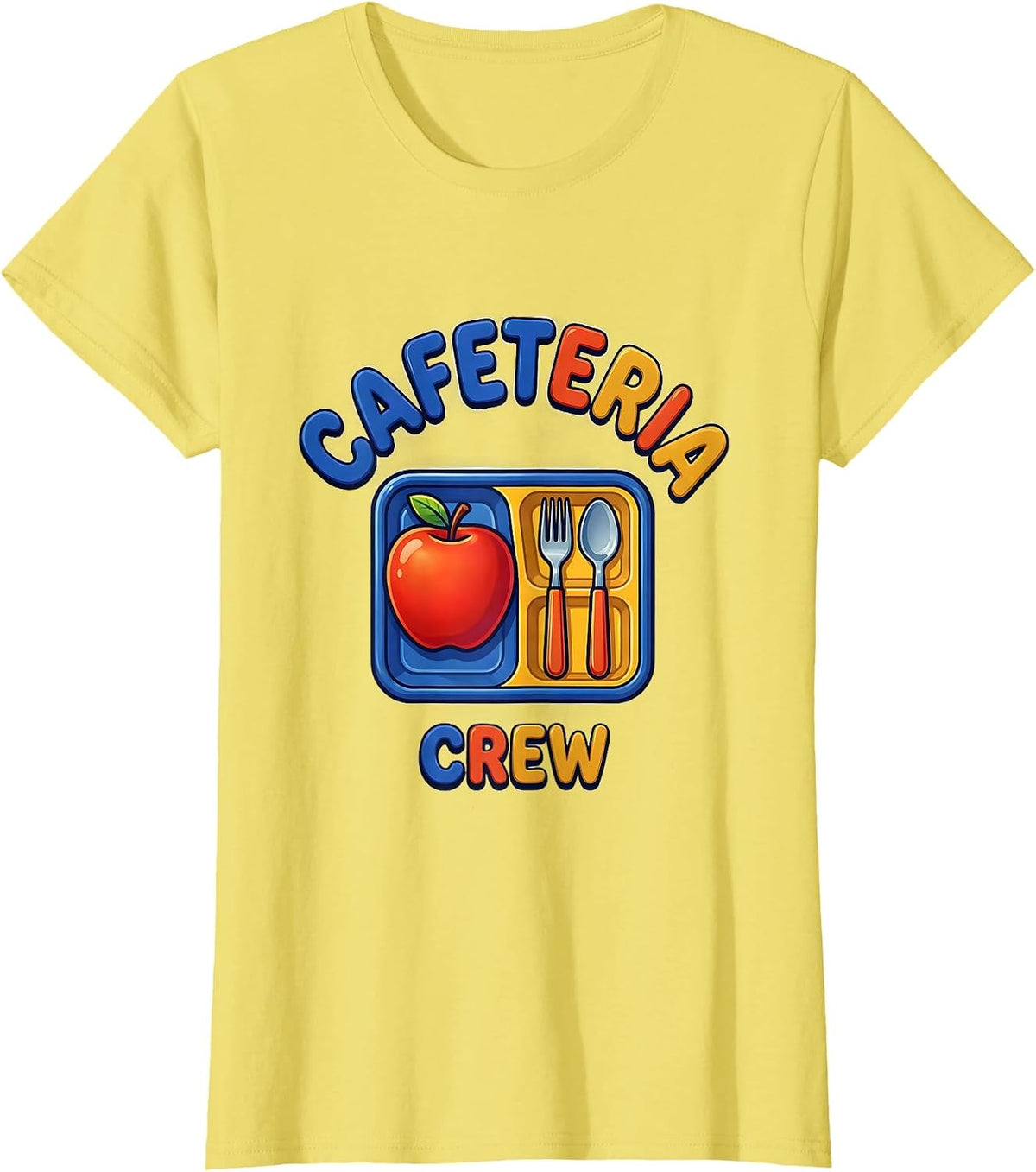 Cafeteria Crew Colorful Teacher Crew Back To School First T-Shirt - Lemon Yellow