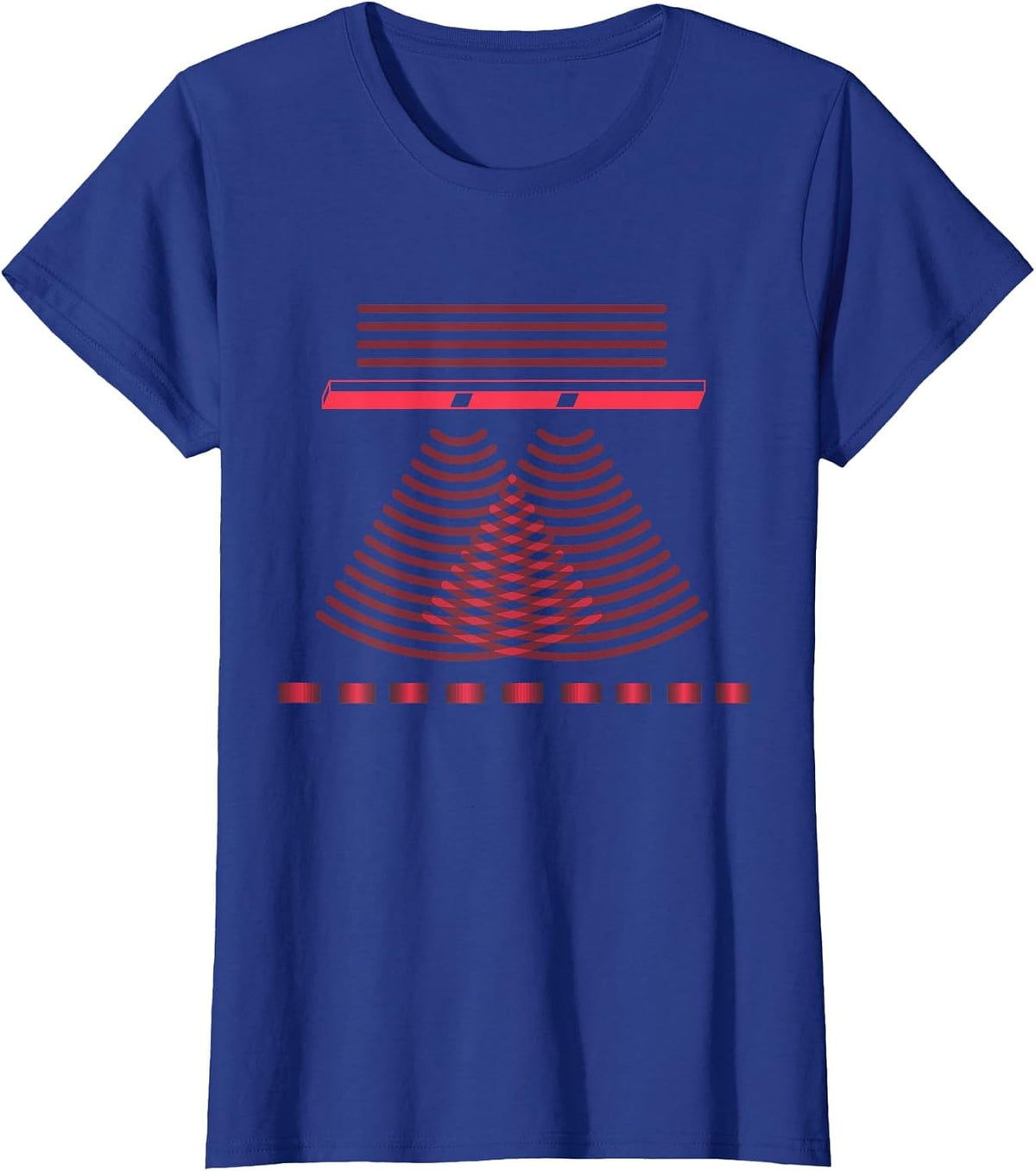 Double Split Experiment Quantum Physics Physics Teachers Maths T-Shirt - Royal Blue
