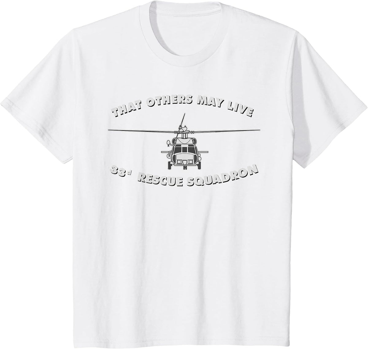 33rd Rescue Squadron HH-60 Pave Hawk Helicopter T-Shirt T-Shirt - White