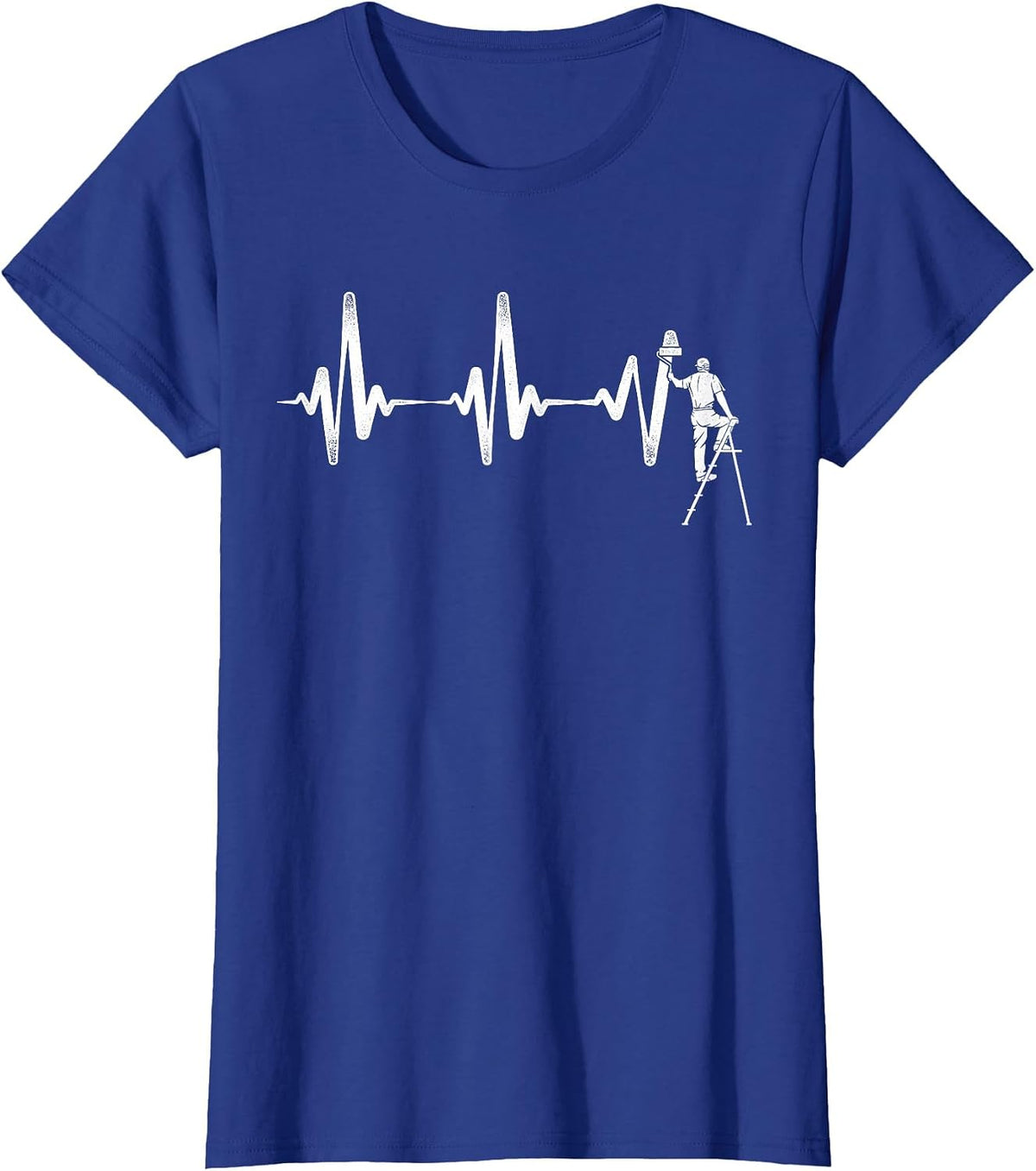 House Painter Decorator Heartbeat T-Shirt - Royal Blue