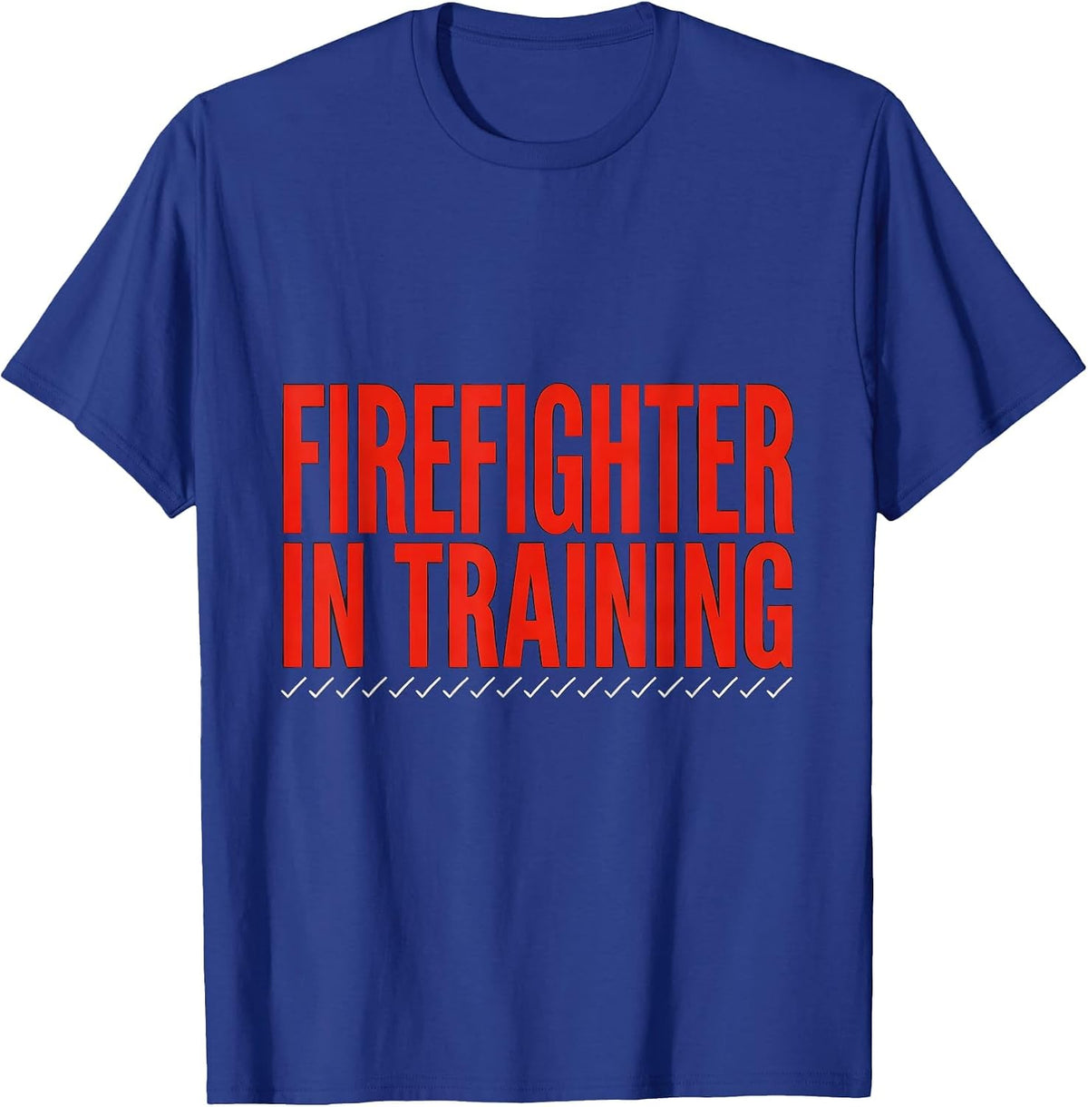 Men's FIREFIGHTER IN TRAINING Bold Fire Department Costume T-Shirt - Royal Blue
