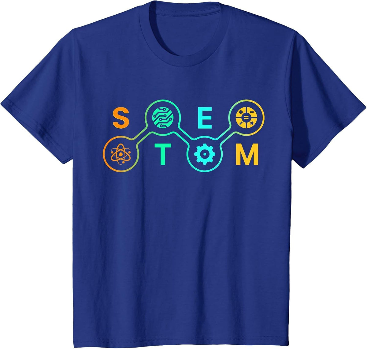 STEM Teacher Science Technology Engineering Math T-Shirt - Royal Blue