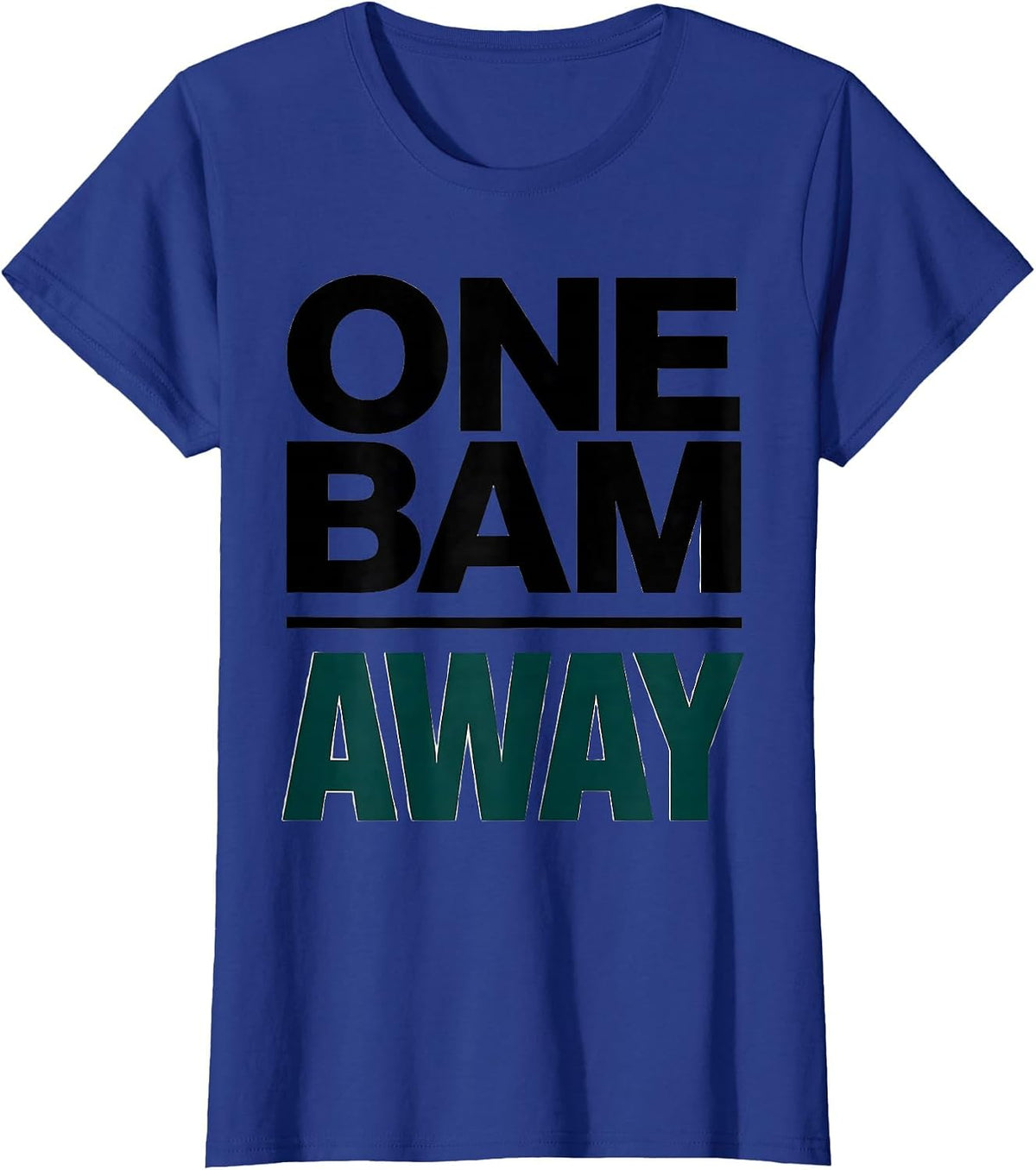 Women's One Bam Away Funny Mahjong Tile Game Lover Gift T-Shirt - Royal Blue