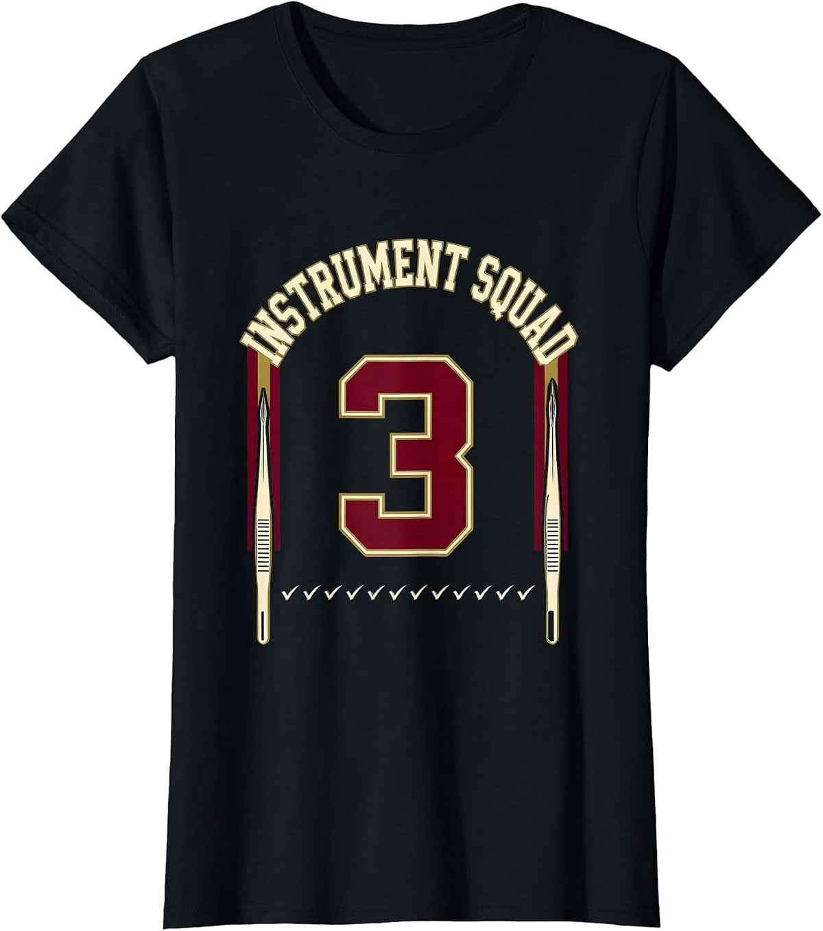 Instrument Squad Sports Surgical Tech Occupational Pride T-Shirt - Black
