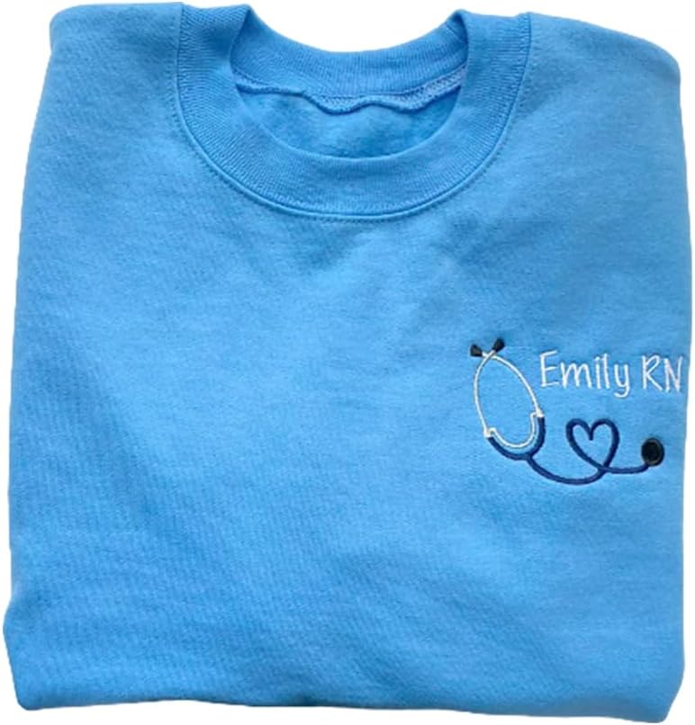 NAZENTI Personalized Nurse Crewneck Sweatshirt, Nurse Gift for Women - Style 21