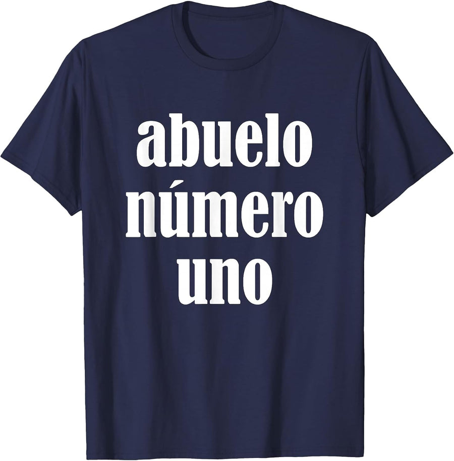 Abuelo Numero uno Shirt. Abuelo Numero uno tee. T-Shirt - Navy Blue